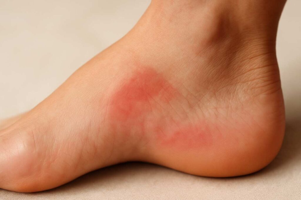 mild colour variation on the skin linked to early pressure