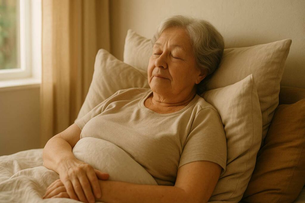 Calm environment supporting comfort and support during resting periods