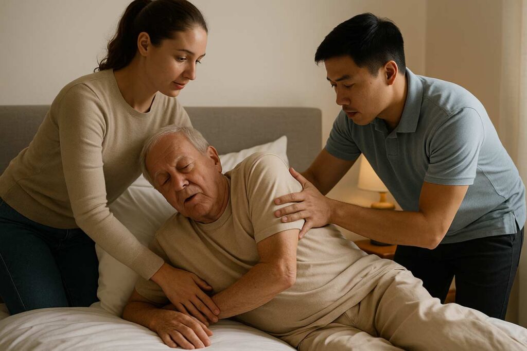 Calm scene supporting safety and routines in daily care