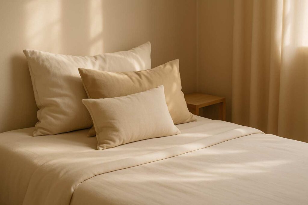 Simple comfort checks including smooth bedding and relaxed seating